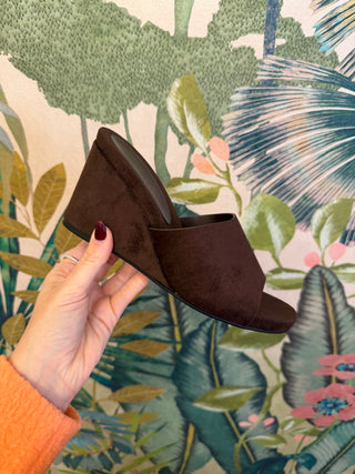 Eaton Brown Suede Wedge
