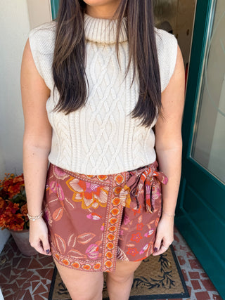 Cable Knit Turtleneck Sweater