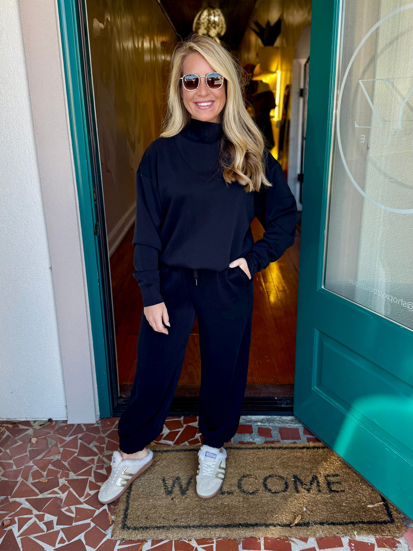 Modal Blend Cowl Neck Sweatshirt