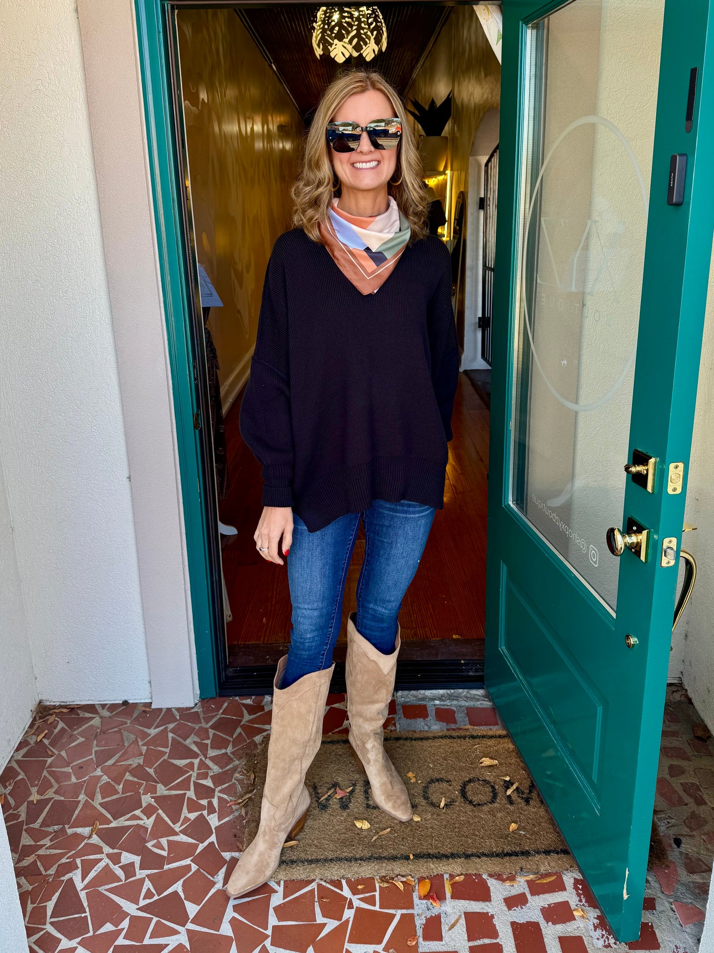 Side Slit Oversized Sweater