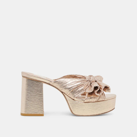 Blare Gold Bow Sandal