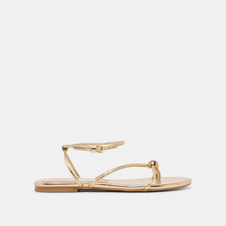 Kenley Gold Leather Sandal-Dolce Vita