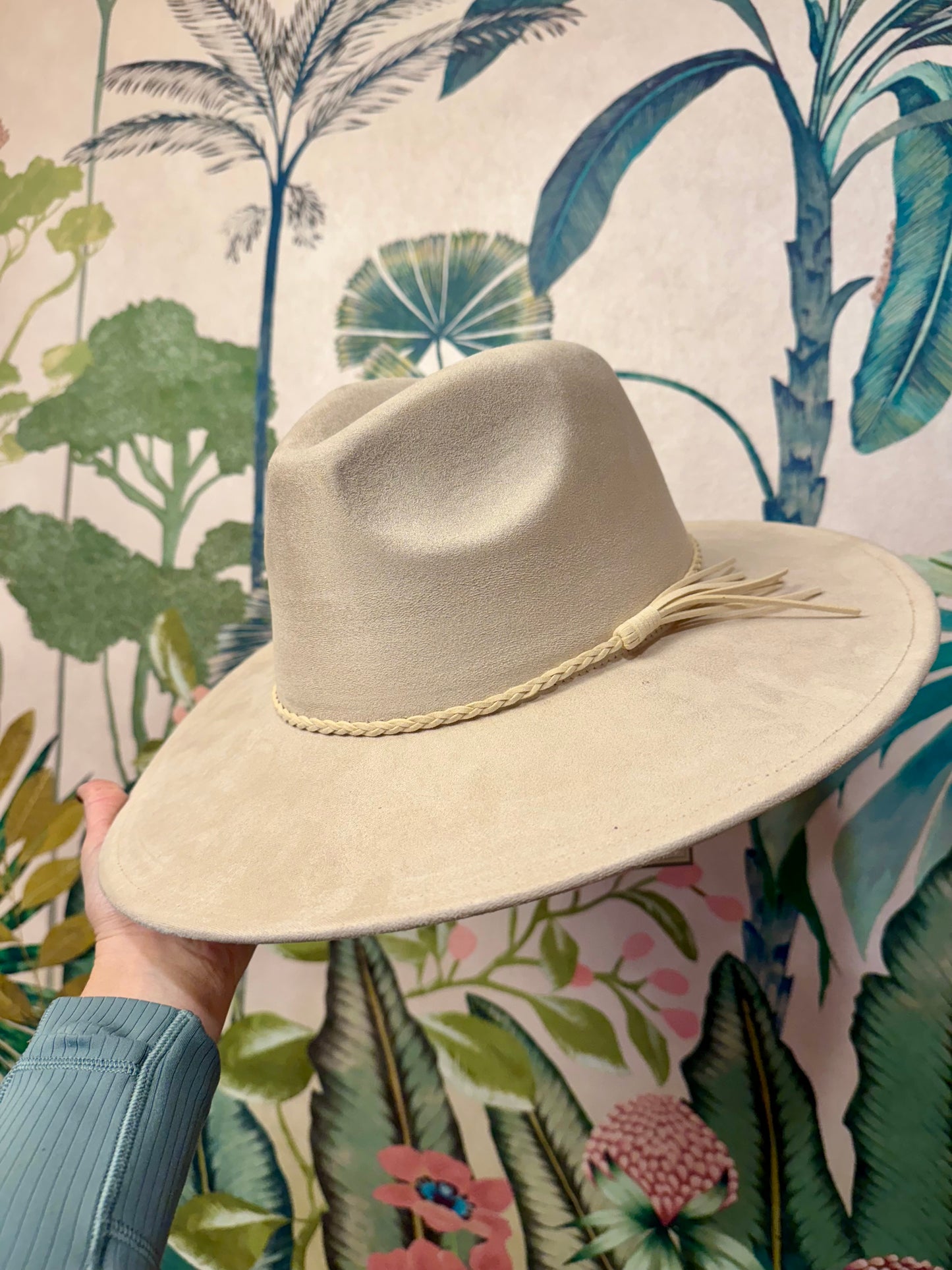 Suede Hats Braided Detail