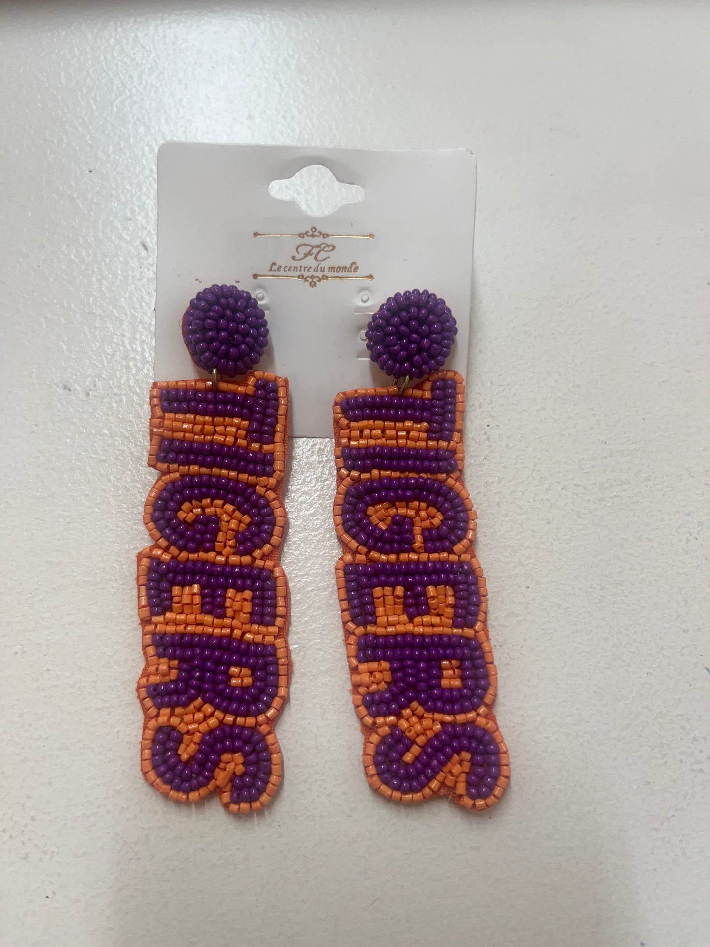 Tigers Beaded Earrings