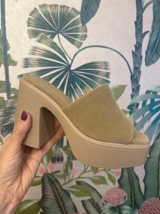 Sienne Sandstone Suede Heel