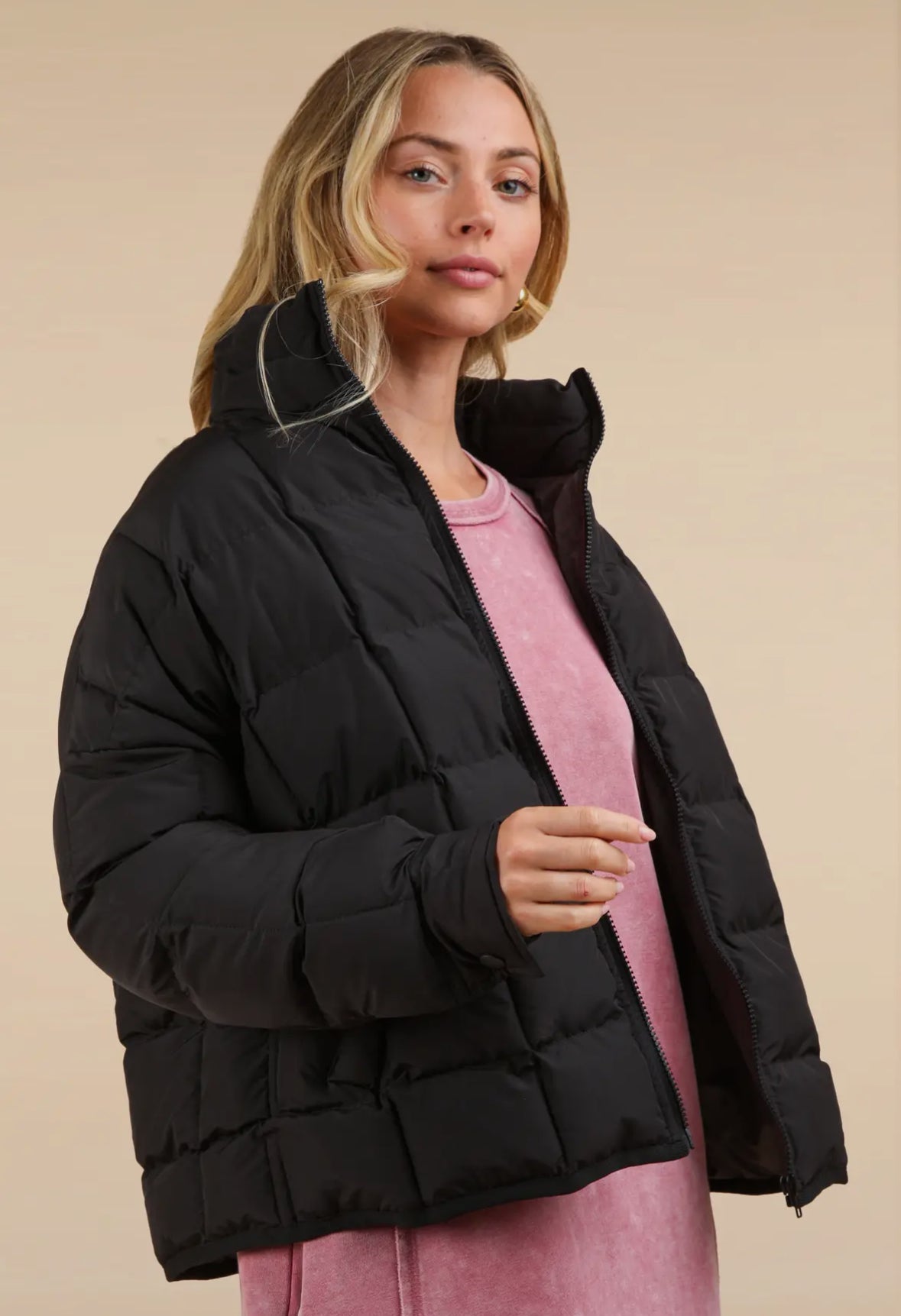 Solid Puffer Jacket