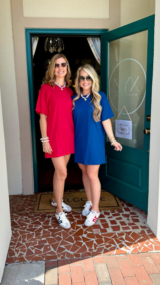 Round Neck T-Shirt Dress-Saturday Steal