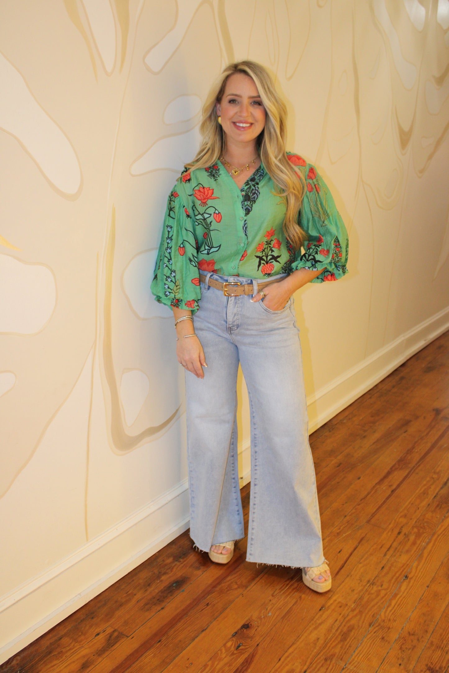Hillary High Rise Palazzo Jeans