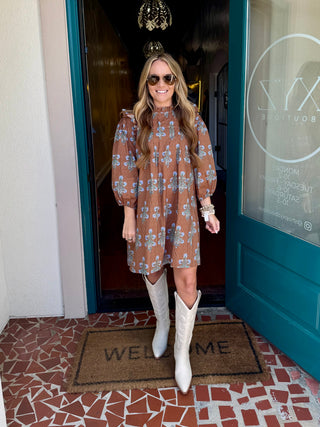 Cream Dixie Platino Western Boot