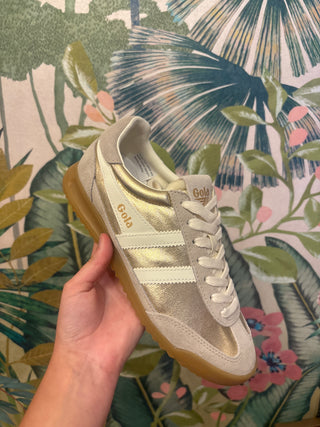 Firefly Metallic Gold Sneakers-Gola