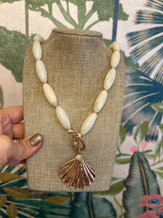Beaded Seashell Necklace