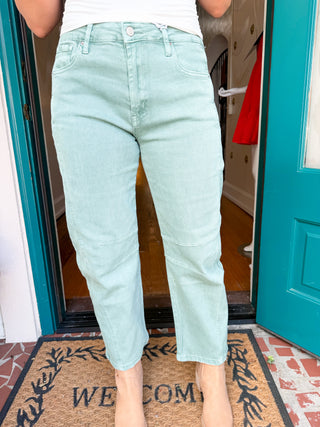 Colored Denim Barrell Jeans