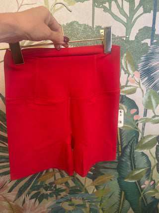 Candy Apple Never Better High-Rise 3" Run Shorts-Free People Movement