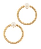 Jordan Pearl Omega Earrings