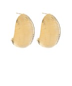 Gold Dome Textured Earrings