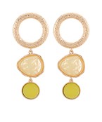 Linear Geo Resin & Ring Earrings