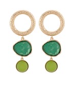 Linear Geo Resin & Ring Earrings