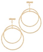 Graduated Ring & Curved Disk Earrings