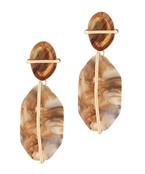 Marble Stone Bar Earrings