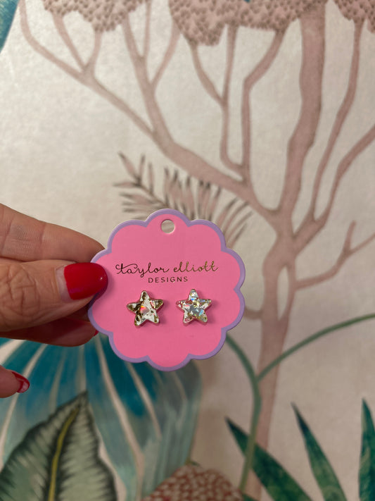 Confetti Star Stud Earrings-Taylor Elliot Designs