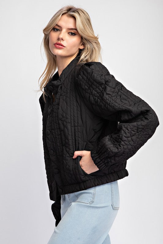 Solid Quilted Jacket