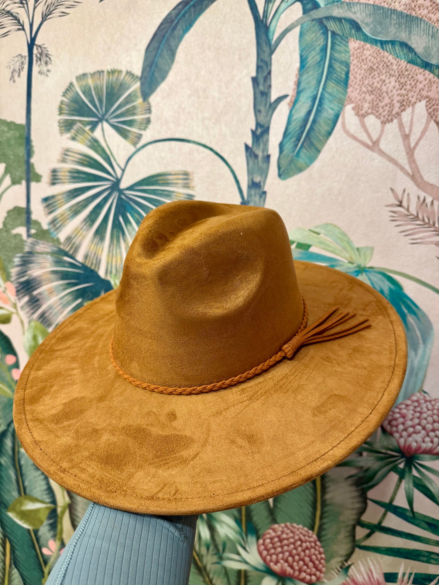 Suede Hats Braided Detail