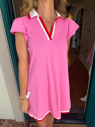 Varsity Striped Detail Dress