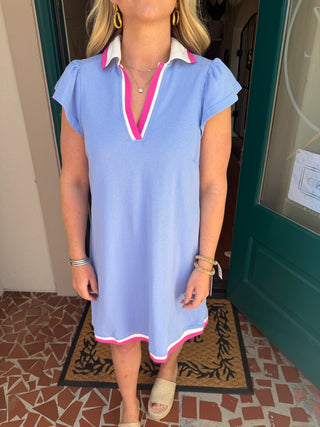 Varsity Striped Detail Dress