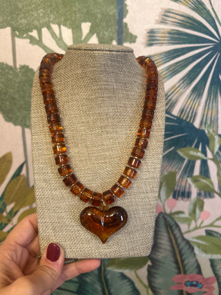 Tortoise Bubble Heart Pendant