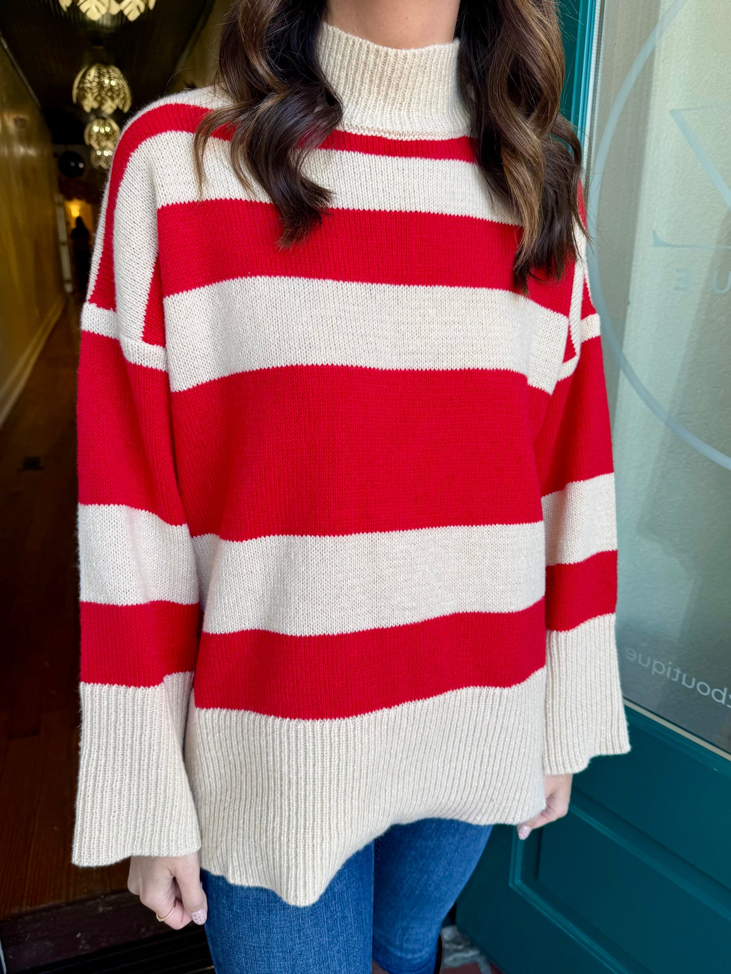 Costner Striped Sweater-Mud Pie