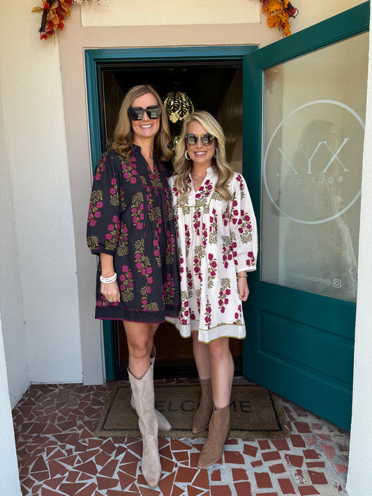 Floral Umgee Print Babydoll Dress