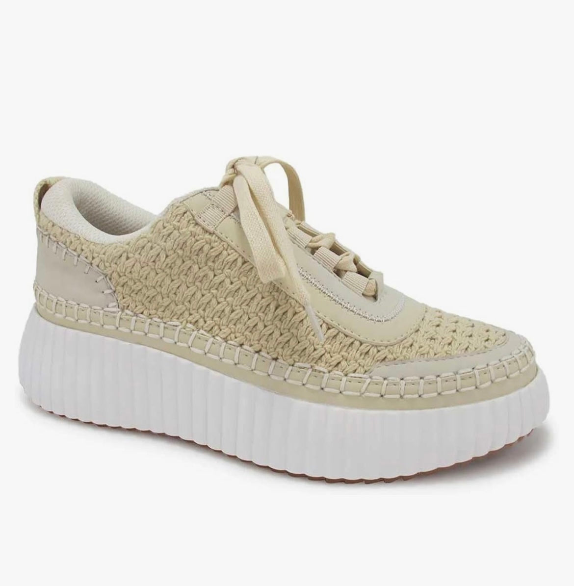 Duchess Cream Crochet Sneaker