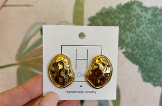 Lindsey Gold Hammered Earrings