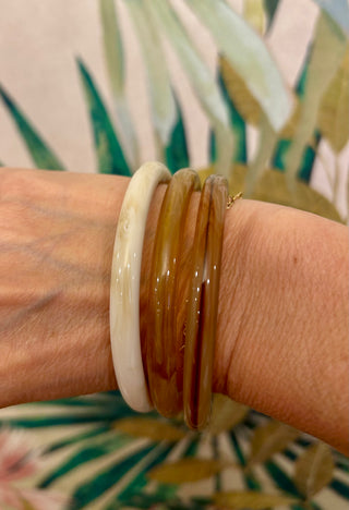 3 Row Acrylic Bangle Bracelets