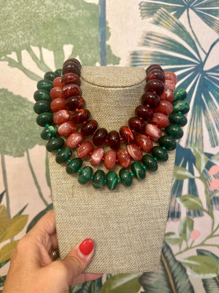 Anna Chunky Marbled Beaded Necklace