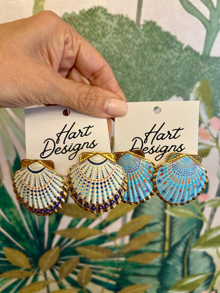 Painted Shell Earrings