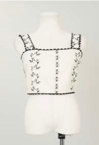 Cream Embroidered Top