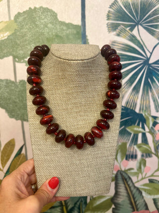Anna Chunky Marbled Beaded Necklace