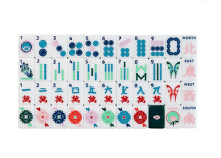 Green & White House Collection Tiles-The Mahjong House