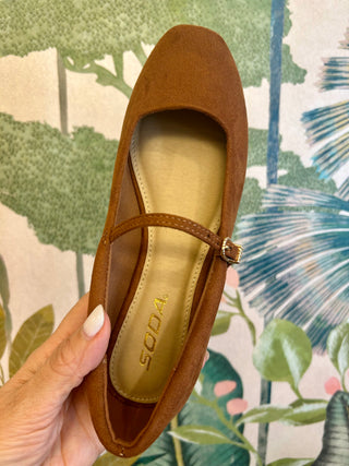 Cognac Kiana Ballet Flat