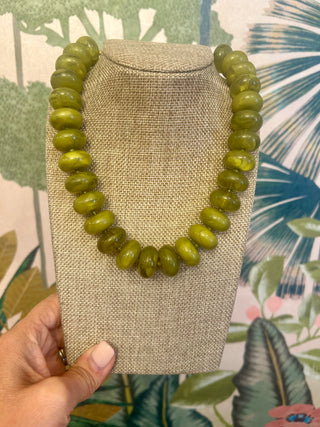 Green Gema Beaded Necklace