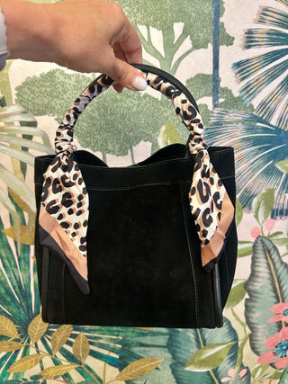 Gianna Black Suede Bag