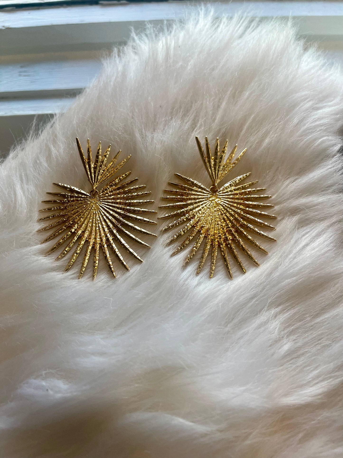 Gold Starburst Earrings