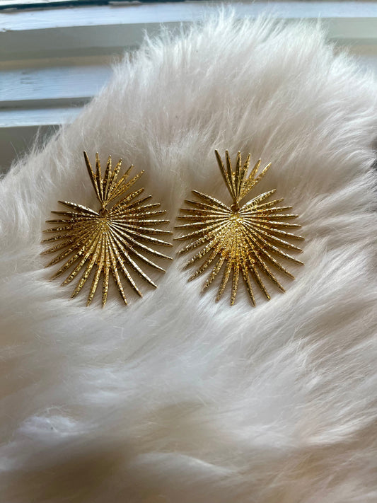 Gold Starburst Earrings