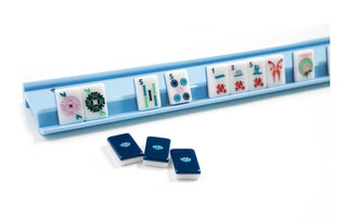 Dusty Blue Mahjong Racks-The Mahjong House