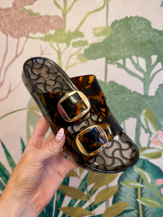 Glimmer Leopard Buckle Slide