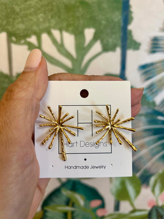 Gold Starburst Earrings