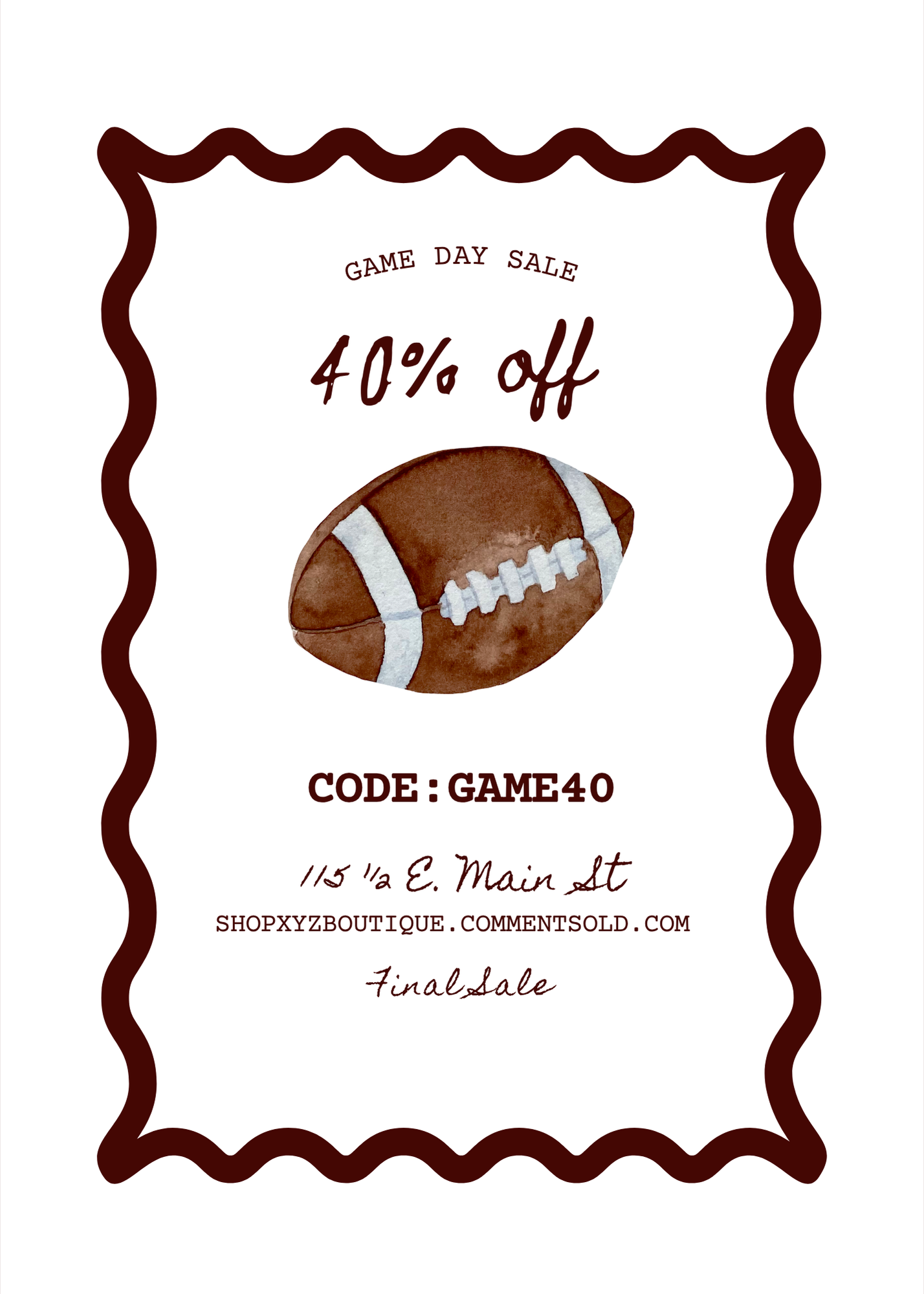 40% off Game Day Sale