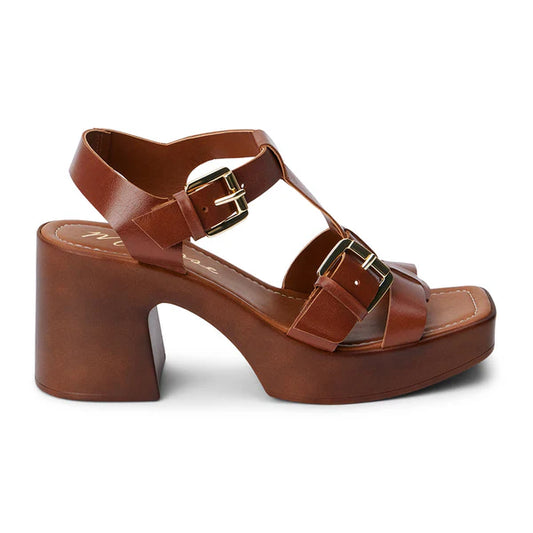 Harrison Cognac Heeled Sandal