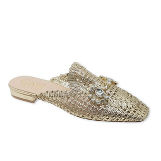 Gold Bedazzled Slides